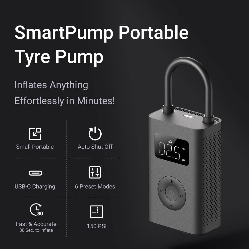 SmartPump™ Portable Tyre Pump
